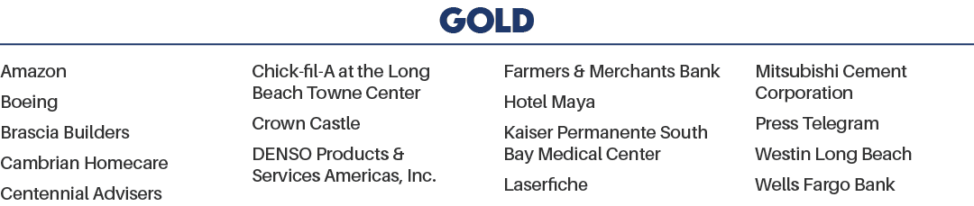 Gold Amazon Boeing Brascia Builders Cambrian Homecare Centennial Advisers Chick fil A at the Long Beach Towne Center ...