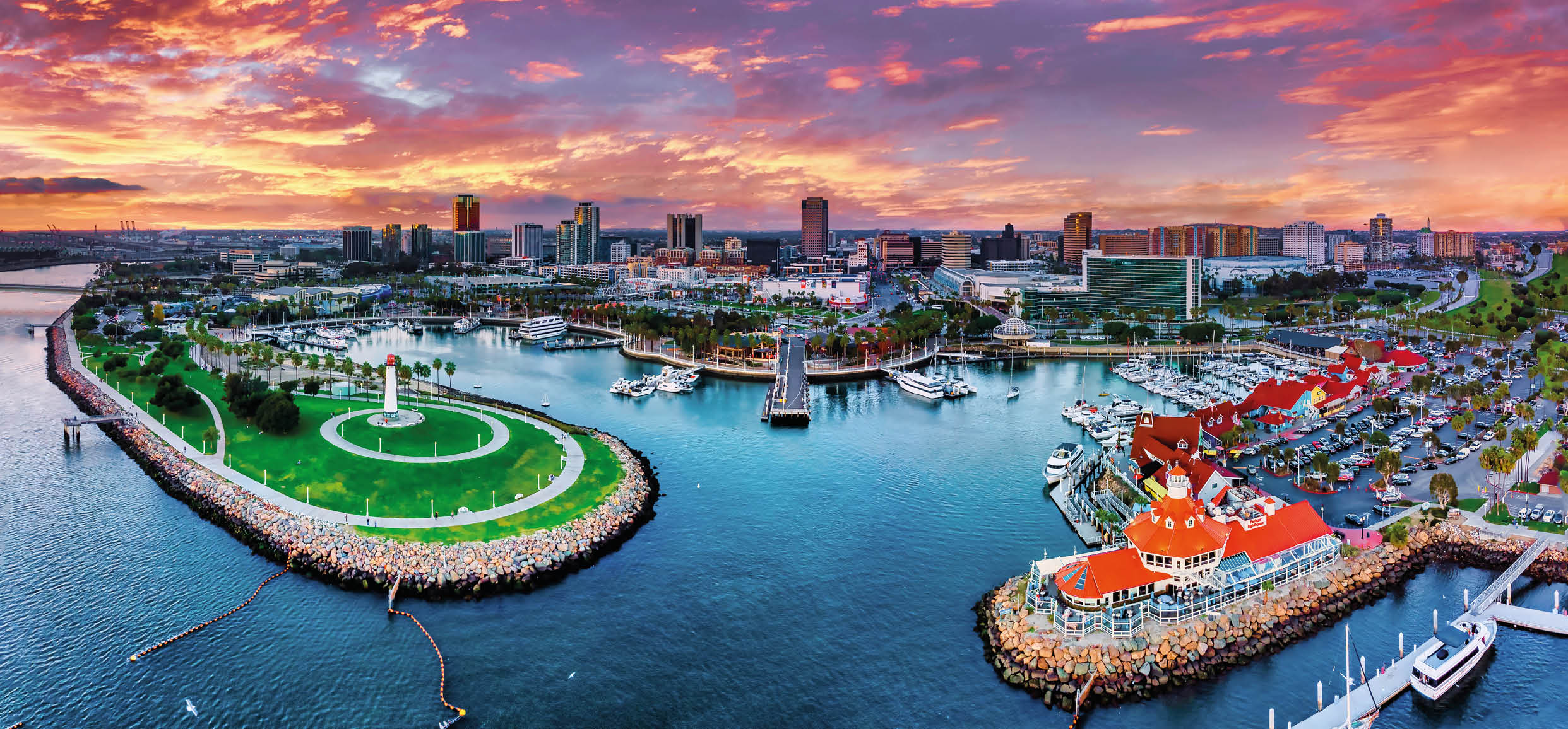 Long Beach City Panorama Los Angeles