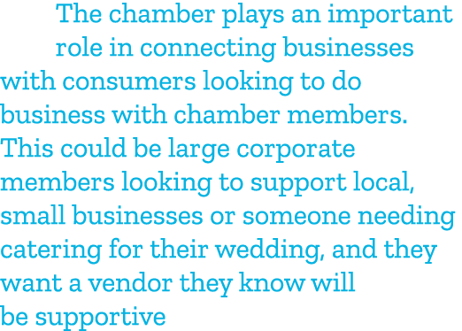 The chamber plays an important role in connecting businesses with consumers looking to do business with chamber membe...