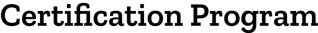 Certification Program