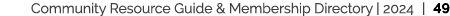 Community Resource Guide & Membership Directory | 2024 | 49