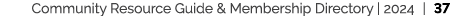Community Resource Guide & Membership Directory | 2024 | 37